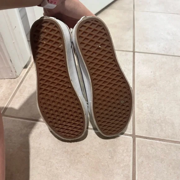 Vans Women's Cream Floral Sneakers - Picture 2 of 2